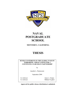 Russia`s Interests in the Global War on Terrorism