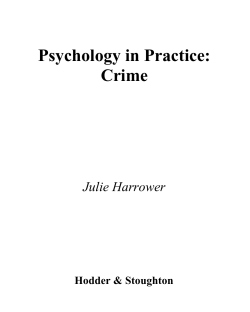 Psychology in Practice : Crime