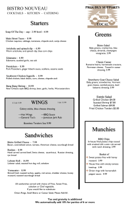 full printable menu