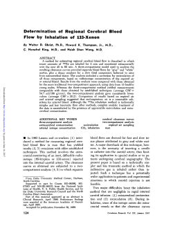 Determination of Regional Cerebral Blood Flow by Inhalation of 133