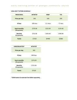 School Year - Granger Community Church