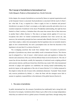 The Concept of Jurisdiction in International Law