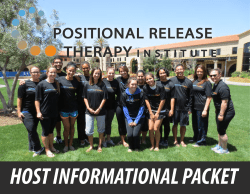 the Host Informational Packet - Positional Release Therapy Institute
