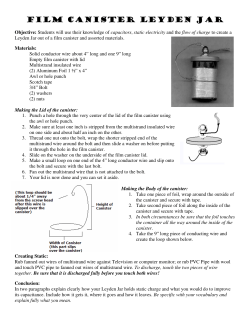 Film Canister Leyden Jar
