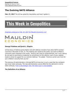 The Evolving NATO Alliance