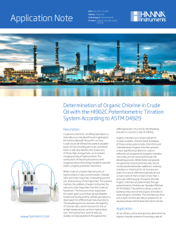 Determination of Organic Chlorine in Crude Oil