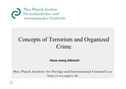 Concepts of Terrorism and Organized Crime