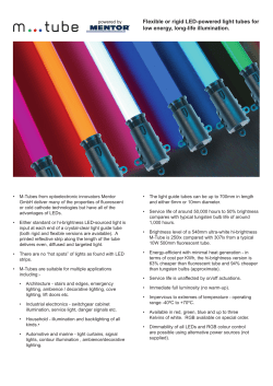 Flexible or rigid LED-powered light tubes for low energy, long