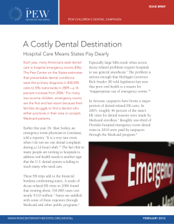 A Costly Dental Destination: Hospital Care Means States Pay Dearly