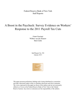 A Boost in the Paycheck: Survey Evidence on Workers` Response to