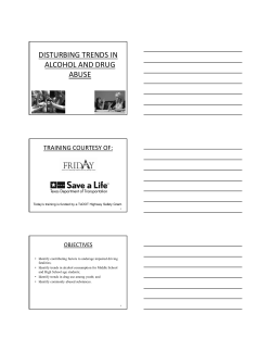 disturbing trends in alcohol and drug abuse