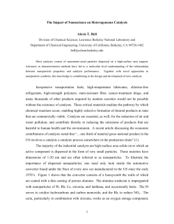 The Impact of Nanoscience on Heterogeneous Catalysis Alexis T