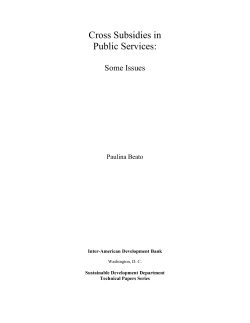 Cross Subsidies in Public Services - Inter