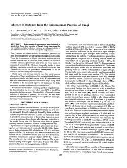 Absence of Histones from the Chromosomal