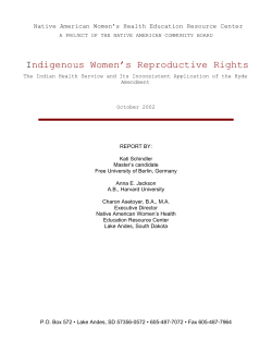 Indigenous Women`s Reproductive Rights