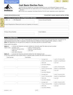 Cost Basis Election Form