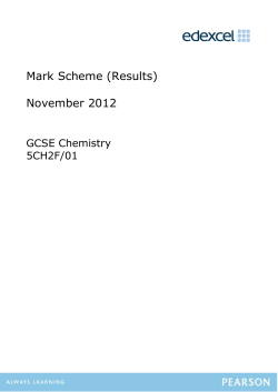Mark Scheme (Results) November 2012 - Edexcel