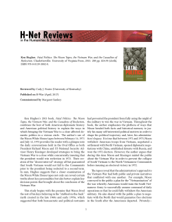 Untitled [Cody Foster on Fatal Politics: The Nixon Tapes, the - H-Net