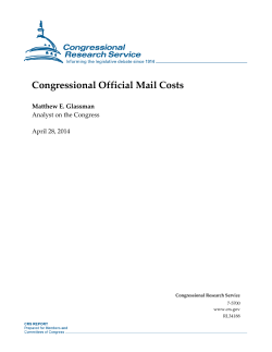 Congressional Official Mail Costs