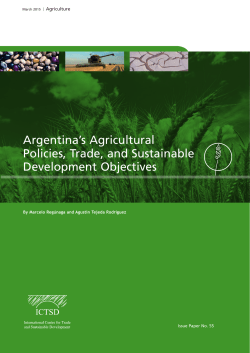 Argentina`s Agricultural Trade Policy and Sustainable