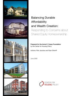 Balancing Durable Affordability and Wealth Creation: Responding to