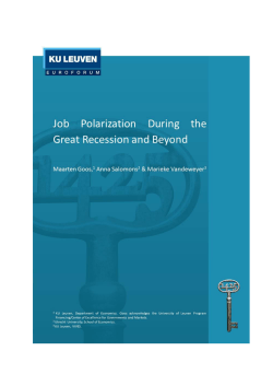 Job Polarization During the Great Recession and Beyond