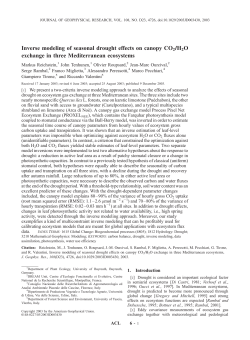 Inverse modeling of seasonal drought effects on canopy CO2/H2O