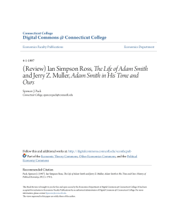 (Review) Ian Simpson Ross, The Life of Adam Smith and Jerry Z