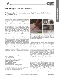 Pen-on-paper flexible electronics