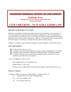 CITE CHECKING - IS IT STILL GOOD LAW
