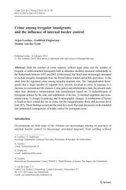 Crime among irregular immigrants and the influence of internal