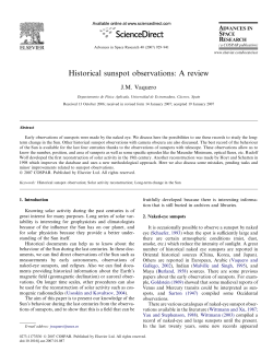 Historical sunspot observations: A review