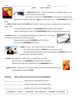 prefix: "ante-" before Activity 1 Write in the correct - AmyBere