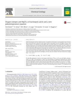 Oxygen isotopes and MgCO3 in brachiopod calcite and a new