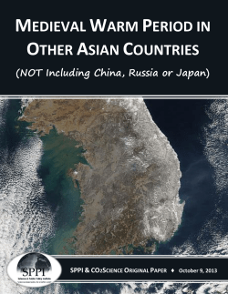 MEDIEVAL WARM PERIOD IN OTHER ASIAN COUNTRIES (NOT