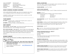 THIS WEEK`S Bulletin - Neuanlage Grace Mennonite Church