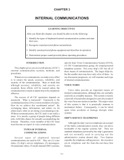 INTERNAL COMMUNICATIONS