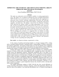 improving the students` argumentative writing ability through tree