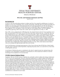 Diversity and Inclusion Statement and Plan