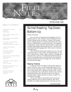Skilled Reading: Top-Down, Bottom-Up