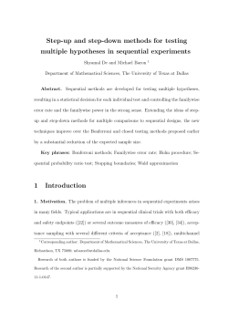 Step-up and Step-down Methods for Multiple Hypothesis Testing in