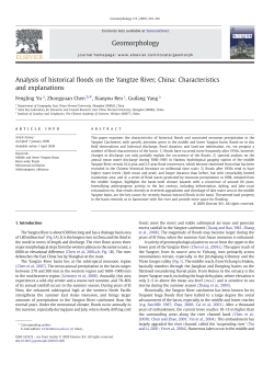 Analysis of historical floods on the Yangtze River, China