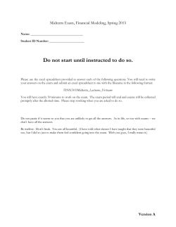 Do not start until instructed to do so.