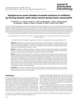 Staphylococcus aureus develops increased