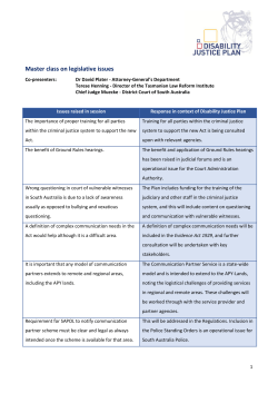 Master class on legislative issues