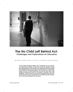 The No Child Left Behind Act