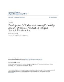 Development Of A Measure Assessing Knowledge And Use Of