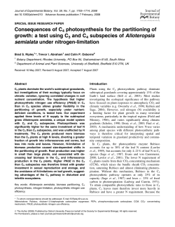 a test using C3 and C4 subspecies of