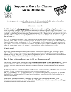 Support a Move for Cleaner Air in Oklahoma