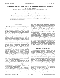 Surface atomic structures, surface energies, and equilibrium crystal